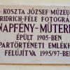 Ipartörténeti emlékhely - Koszta József múzeum - Fridrich-féle f