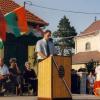Aug. 20-i ünnepség. Balázs Zoltán Kompolt polgármestere szónokol.