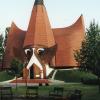 Református templom, tervezte: Makovecz Imre