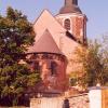 Árpád-kori római katolikus templom észak-keleti oldala.